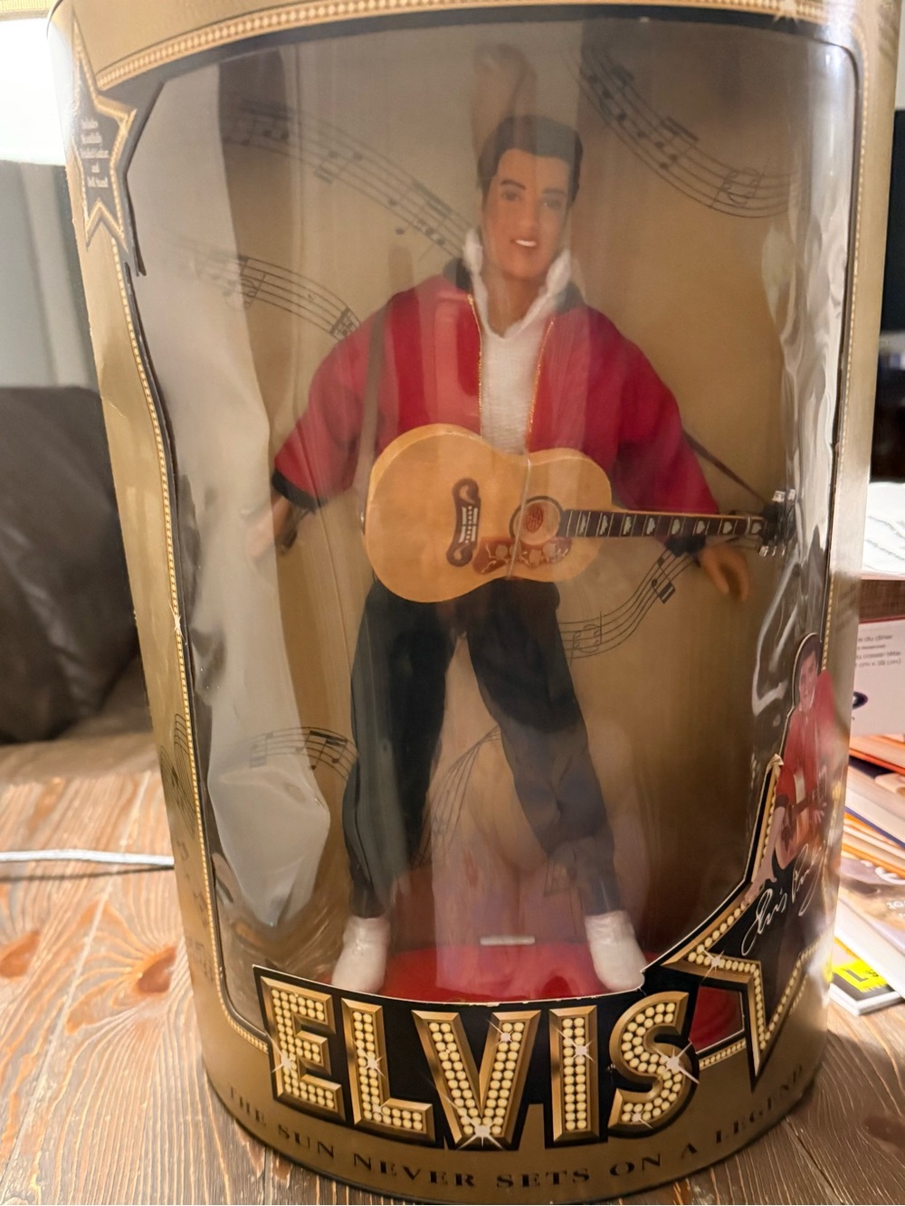 PELVIS Red Jacket Collectible Figurine with Guitar